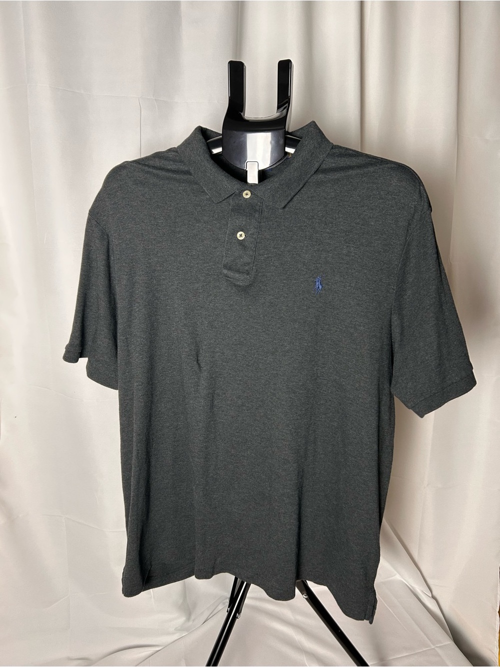 Polo by Ralph Lauren Charcoal Polo with Blue Pony